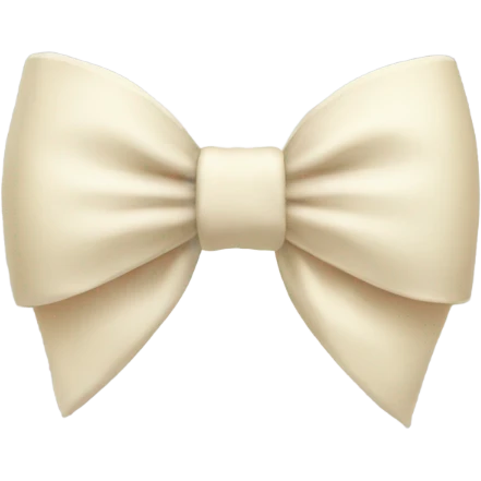 Cream bow emoji