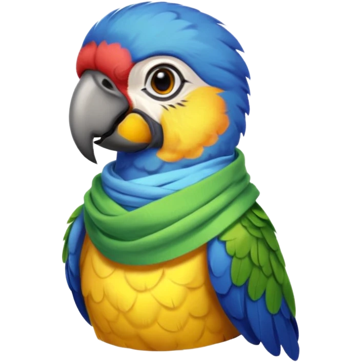 parrot with scarf emoji