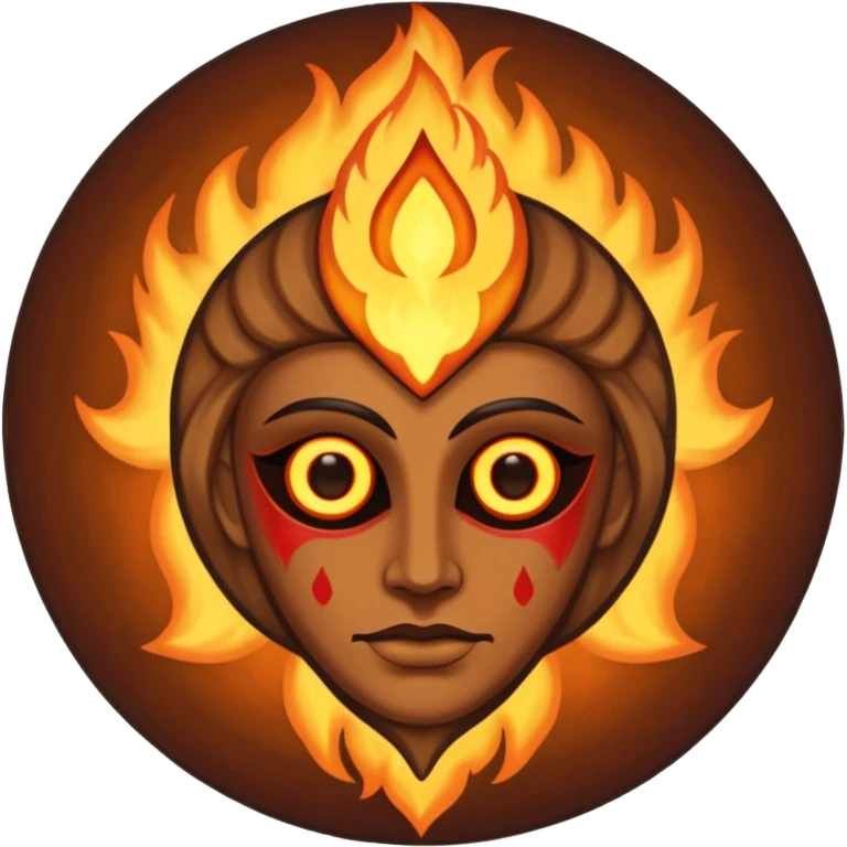 Occult symbol burned into skin, glowing embers, ritual ownership emoji