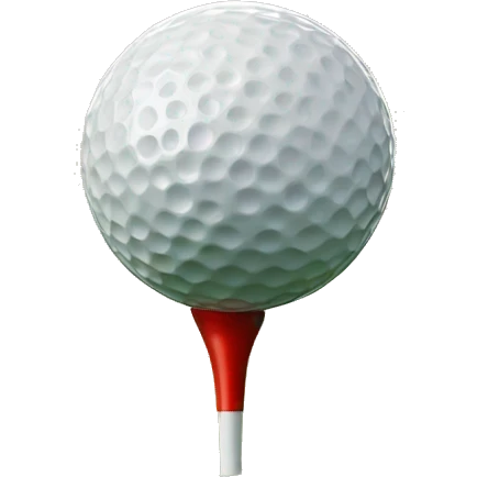 Golf under a rainbow emoji