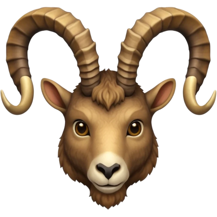 alpine ibex face emoji