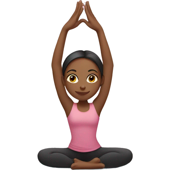 Girl doing Yoga emoji