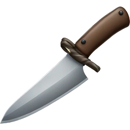 A knife with a bow emoji