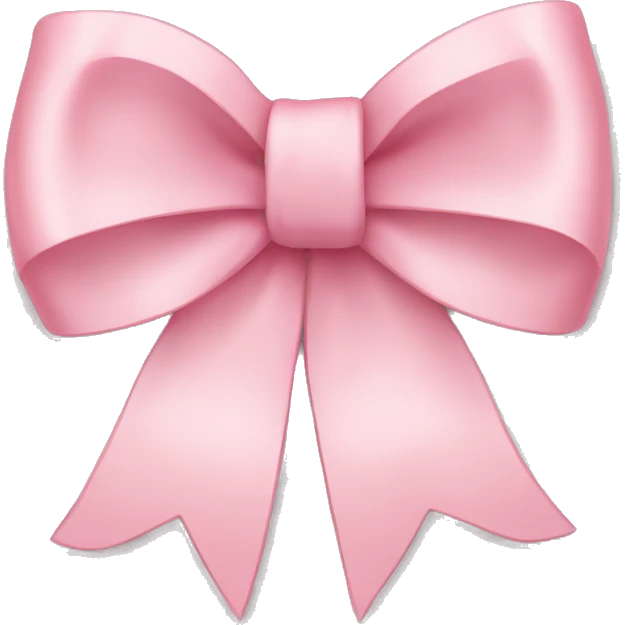light pink ribbon bow emoji