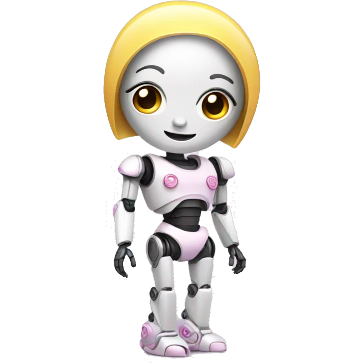 cute girly robot chatbot emoji