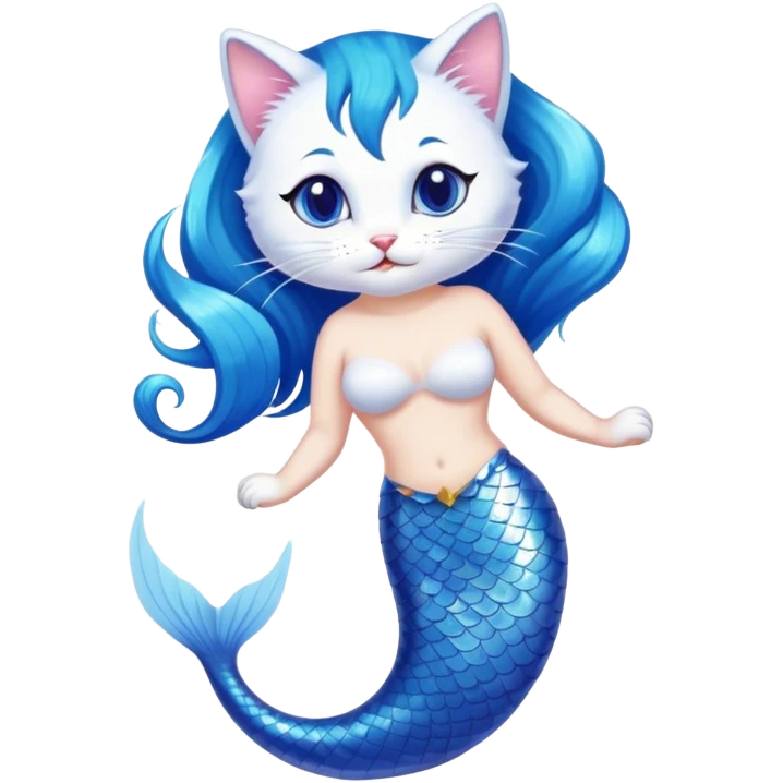 кот русалка  emoji
