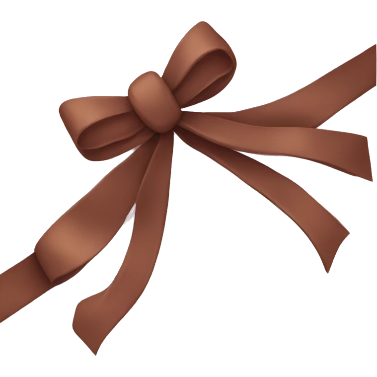 Pink and brown bow emoji