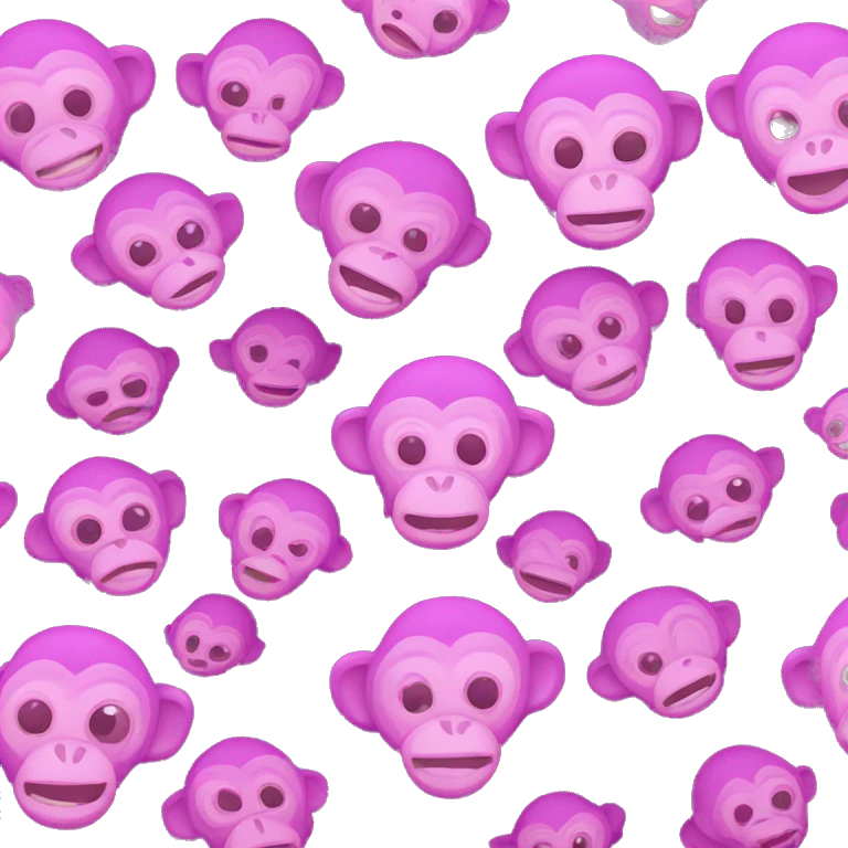 Monkey face happy pink / purple kraken emoji