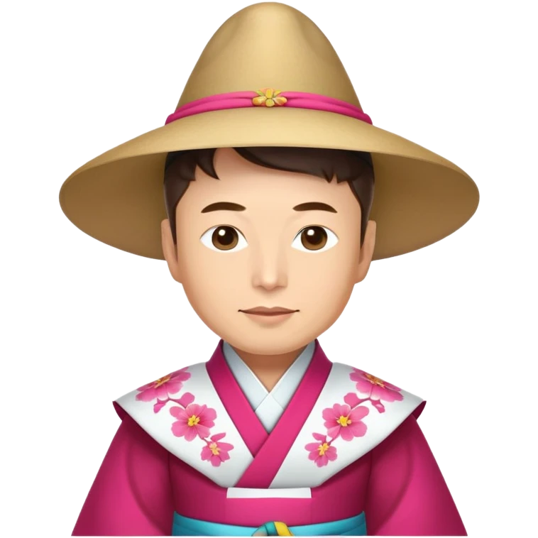 Elon Musk with gat hat and hanbok emoji