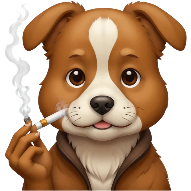 Dog smoking emoji