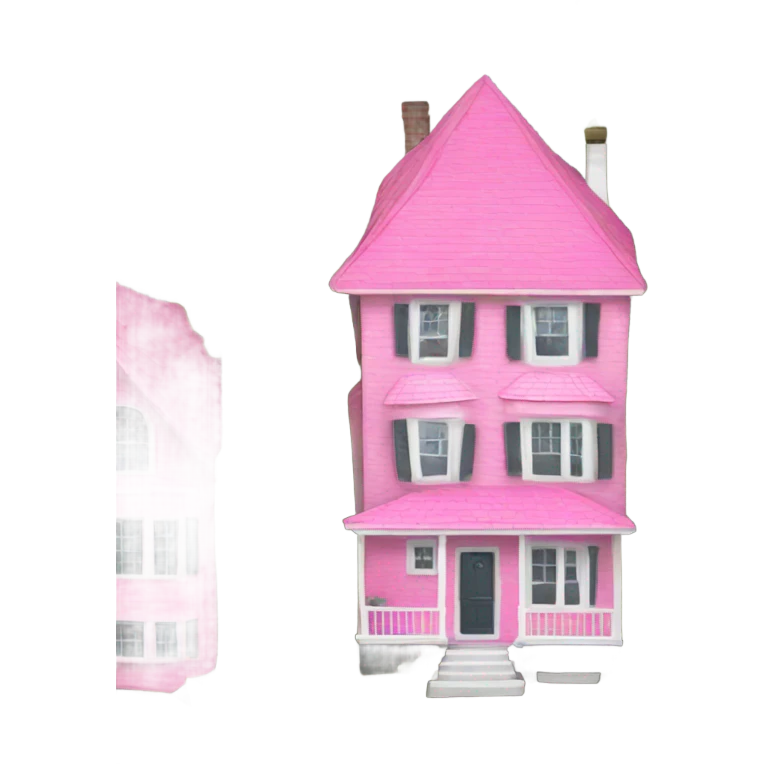 pink house emoji