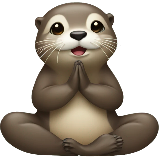 Otter yoga emoji