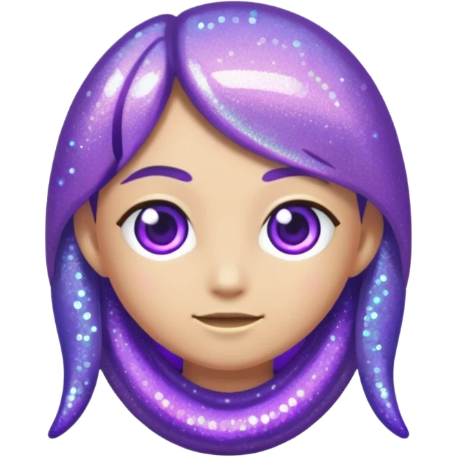 glitter purple link emoji