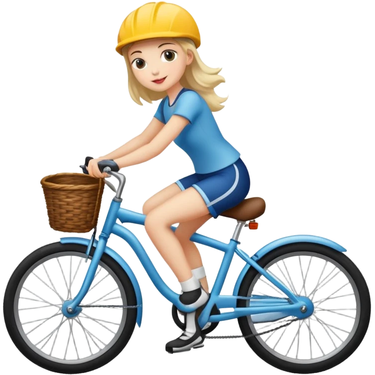 Girl riding bike emoji