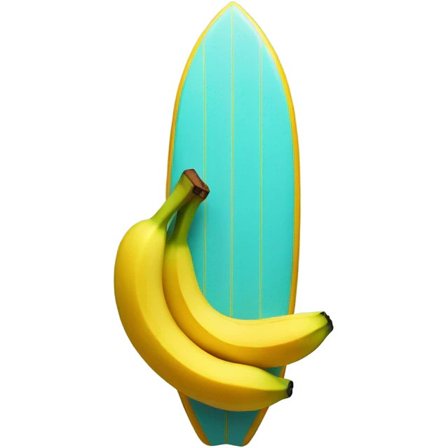 Banana ring a surf board  emoji