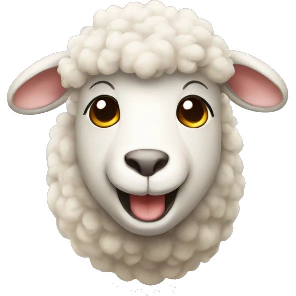 Sheep with Smile emoji