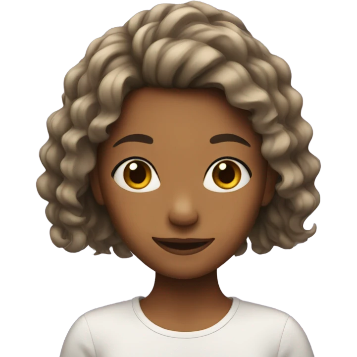 Girl with hear emoji