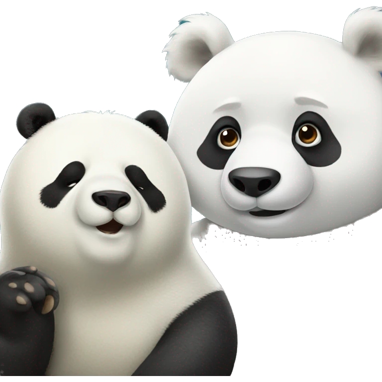 panda with polar bear emoji