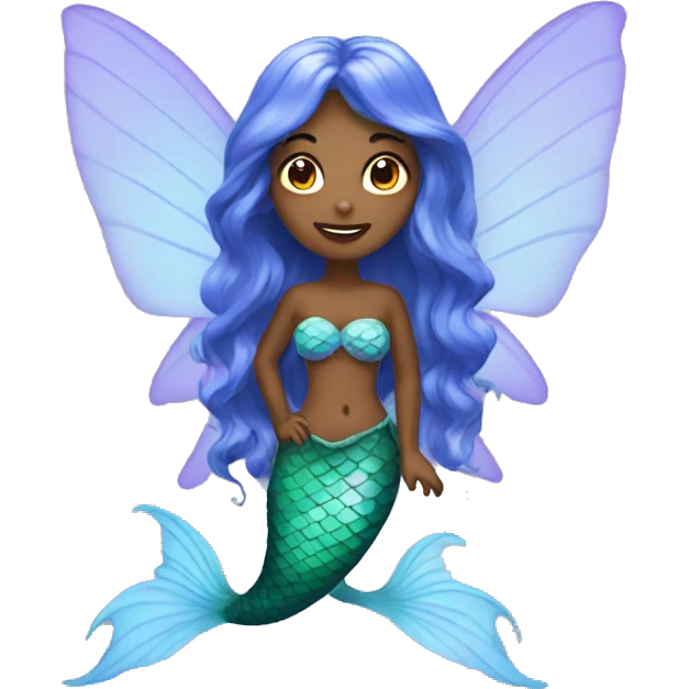 mermaid with fairy wings emoji