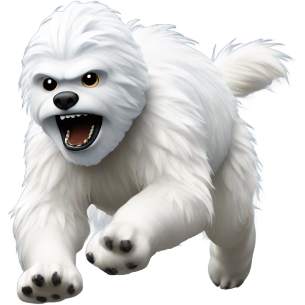Hoth wampa running a race emoji