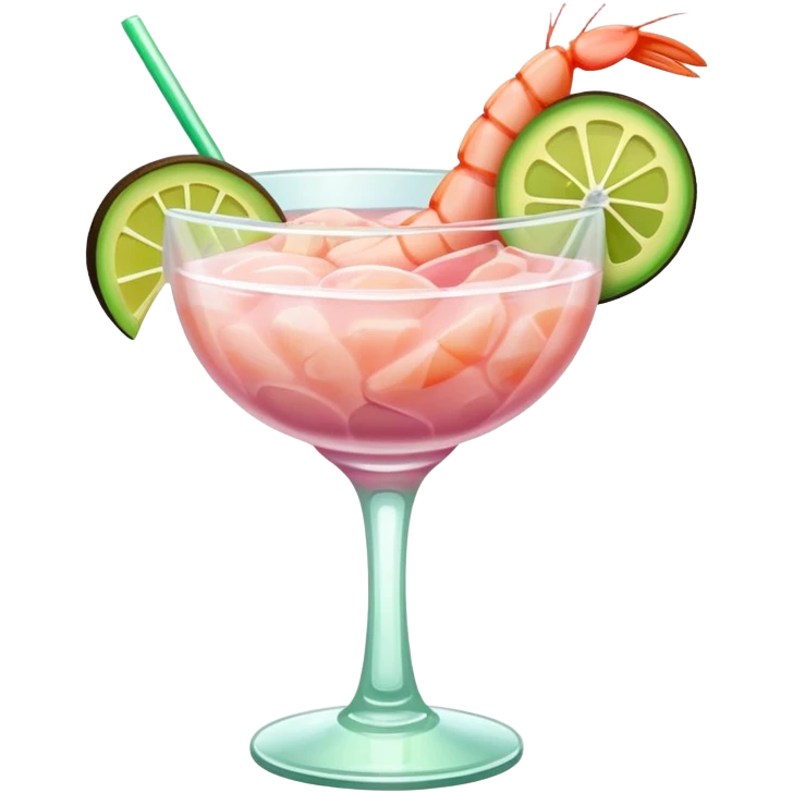 Shrimp cocktail with avocado emoji