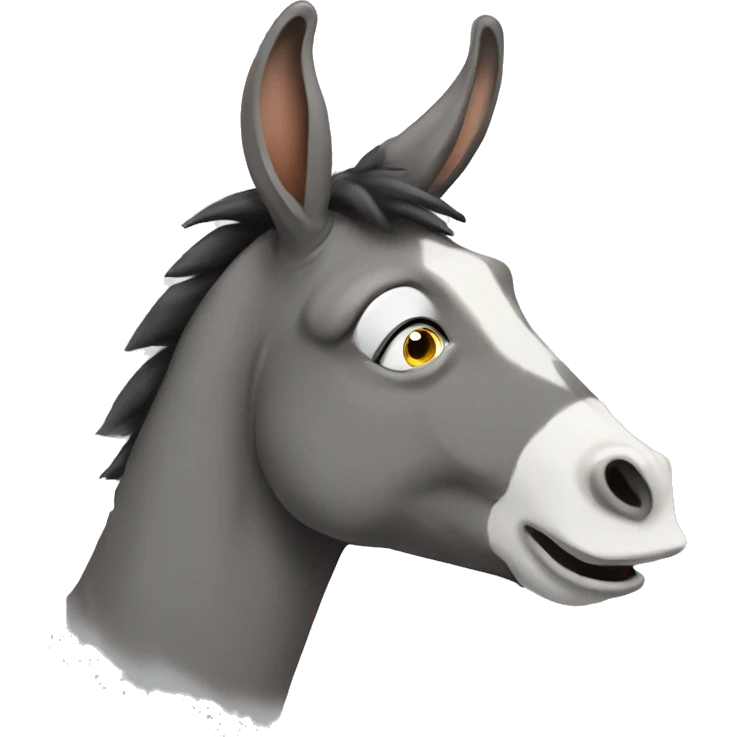 dumb + donkey emoji