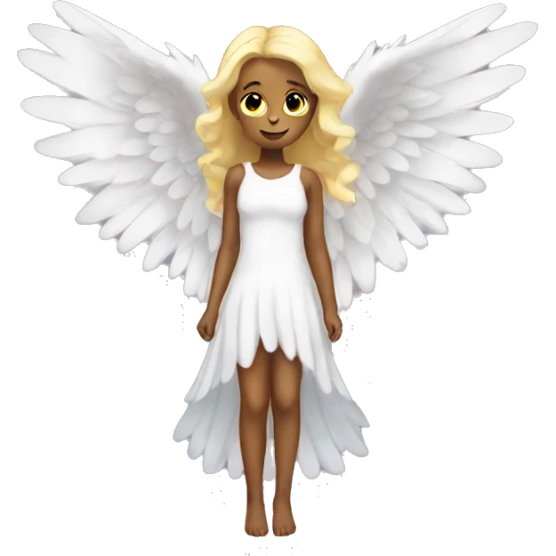 angelic blonde with big wings emoji