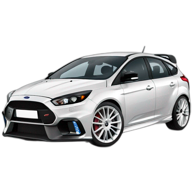 White FORD FOCUS RS emoji