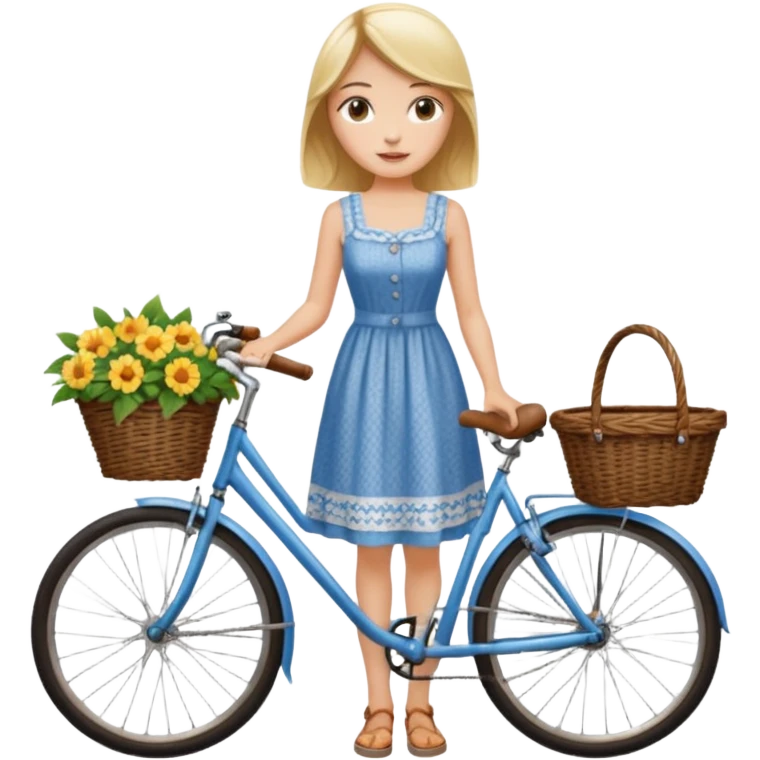 Lady with bicycle emoji