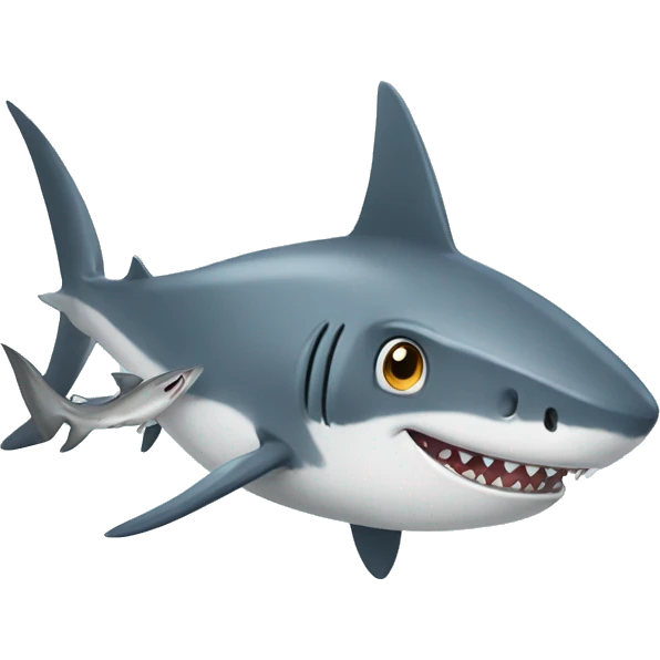 Bird with shark  emoji