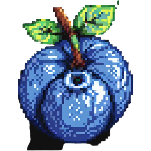 pixelated blueberry fruit emoji