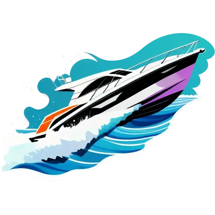 sport boat in waves emoji