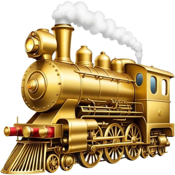 Golden locomotive emoji