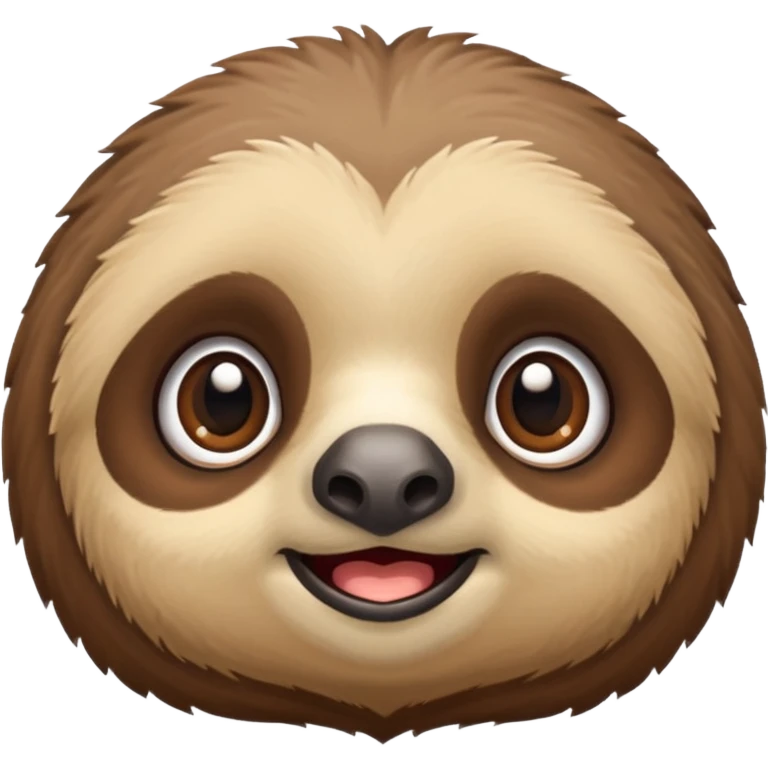 face of a cute sloth emoji