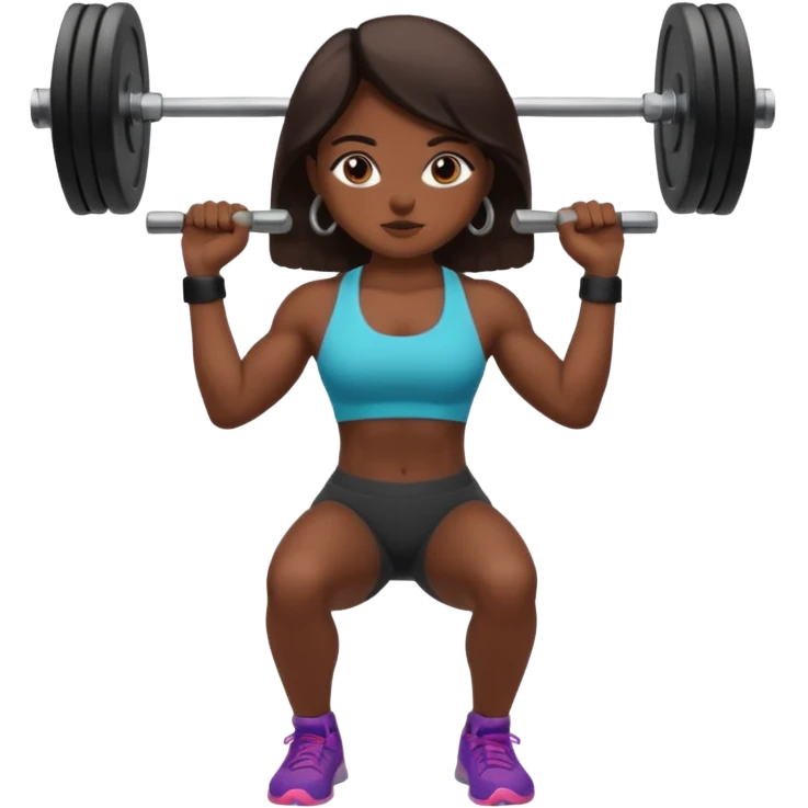 Mexican Girl lifting weights emoji