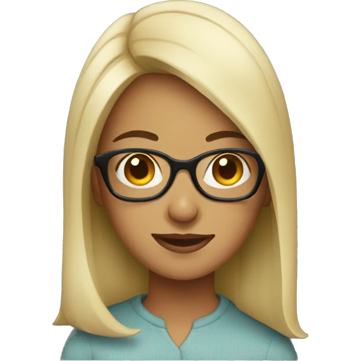 woman with glasses emoji