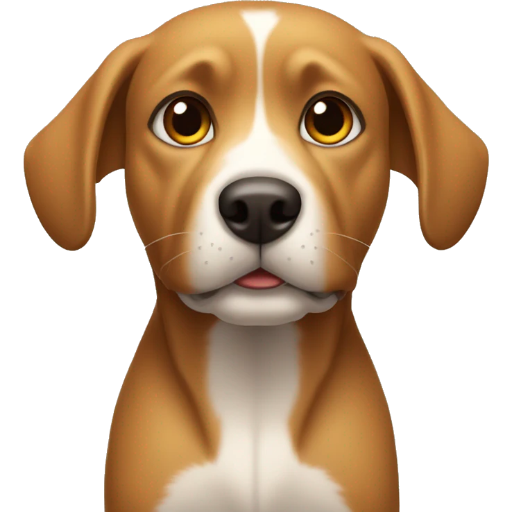 Perro sorprendido muñeco animado emoji