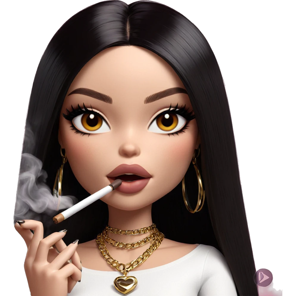 smoky portrait of a beauty emoji