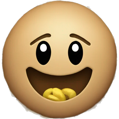 smiley face with beans as eyes  emoji