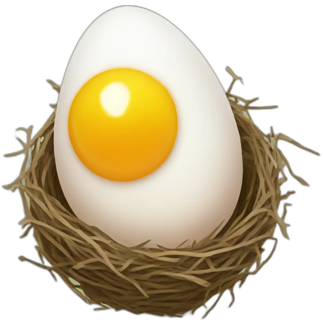 egg in nest emoji