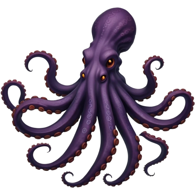 Create a single emoji of a Kraken in full body, shown at a slight side angle in a natural, characteristic pose. stylized like an emoji, but clearly recognizable.  emoji