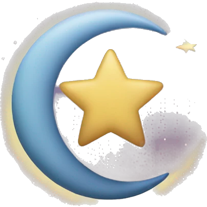 Star with half moon emoji