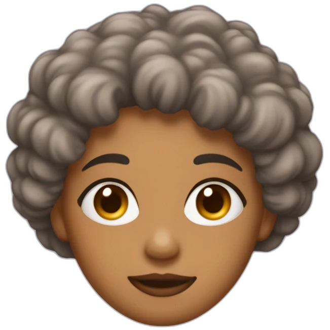 fille avec les cheveux bouclés qui pleure emoji