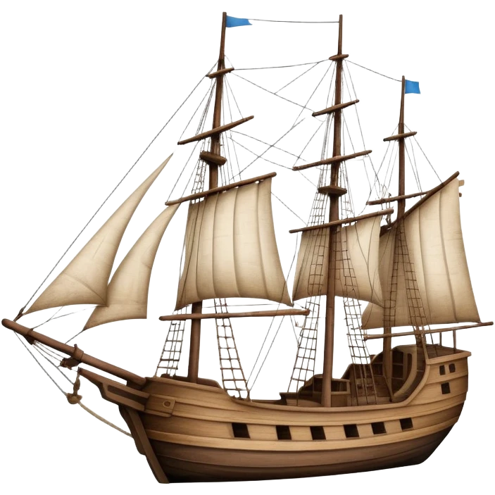 historical wooden sailing ship emoji