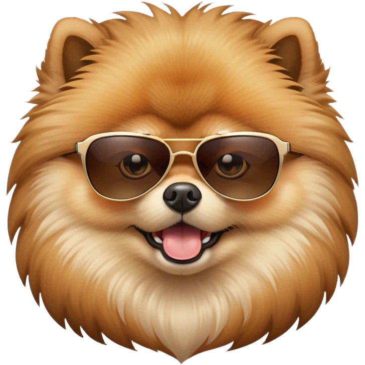 angry pomeranian in cool sunglasses emoji