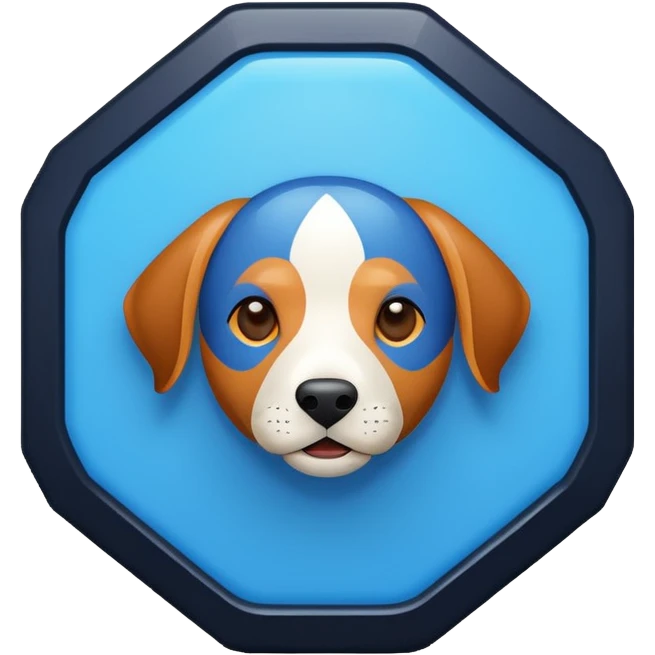 Blue tick in octagon  emoji