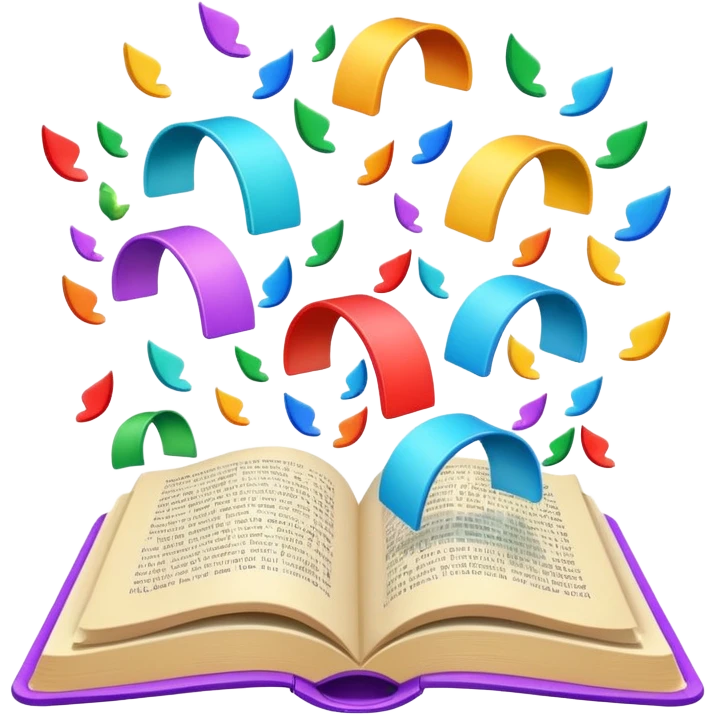 A book from which ideas fly out emoji