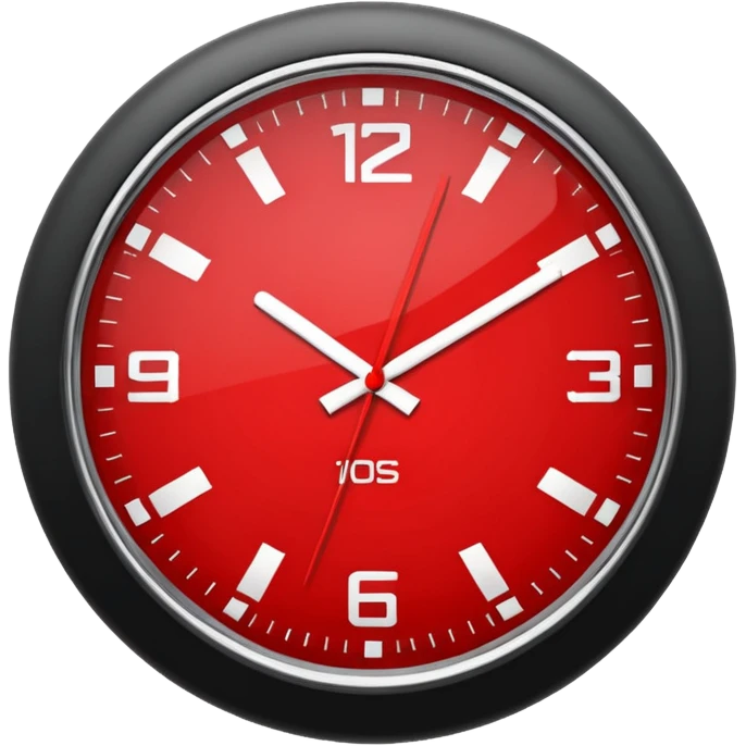 clock red modern emoji