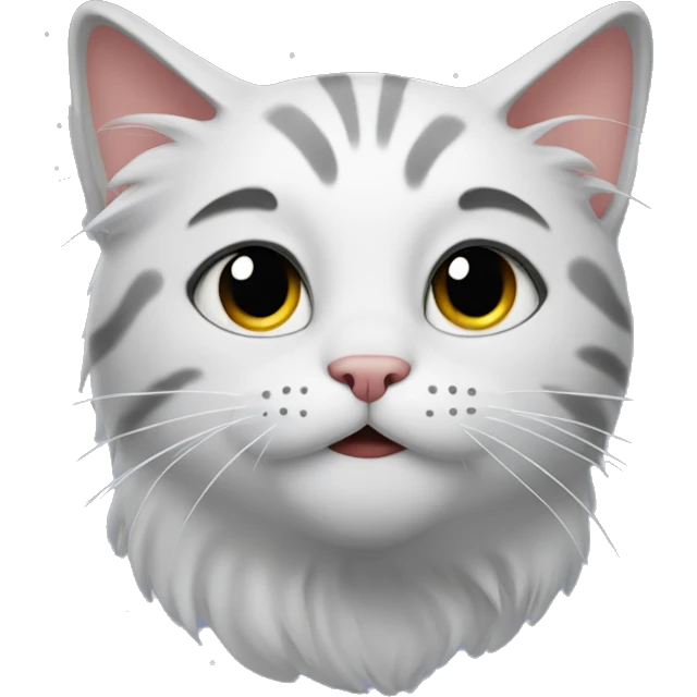 The cat is snowing emoji