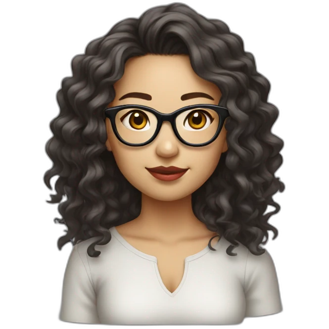 hot-chinese-girl-with-wavy-hair-and-glasses emoji